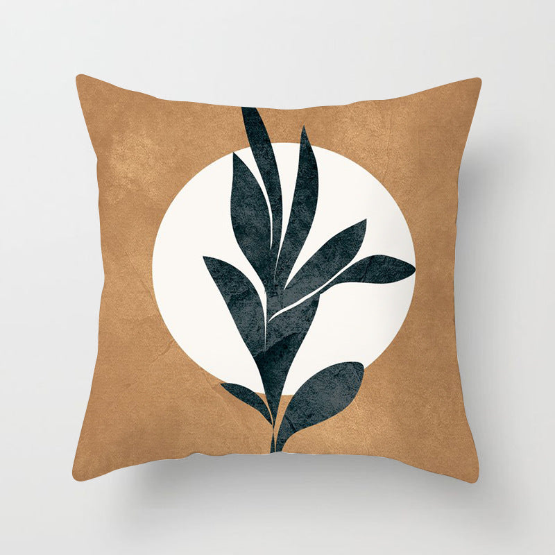 Modern Simple Abstract Pillowcase Simple Geometric Peach Skin Pillow