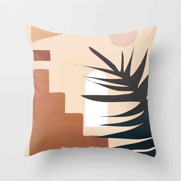 Modern Simple Abstract Pillowcase Simple Geometric Peach Skin Pillow