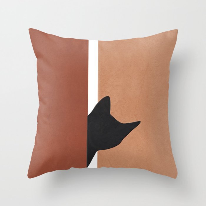 Modern Simple Abstract Pillowcase Simple Geometric Peach Skin Pillow