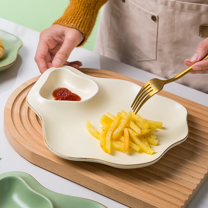 Household Ceramic Dumpling Plate