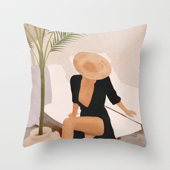 Modern Simple Abstract Pillowcase Simple Geometric Peach Skin Pillow